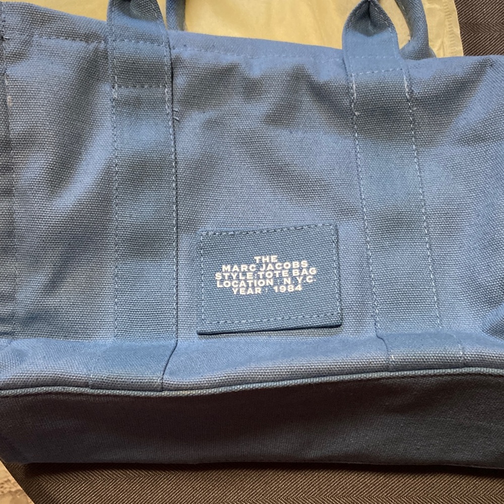 Marc Jacobs blue shadow cotton The Canvas Tote Bag - Picture 2 of 4